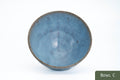 Milky Blue Hagi-yaki Ido Chawan - overhead view into the bowl interior