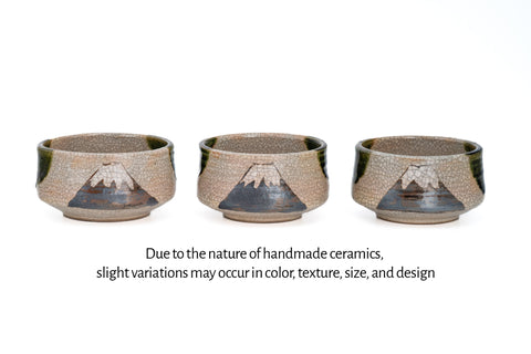 Mt. Fuji Ao-Oribe Chawan