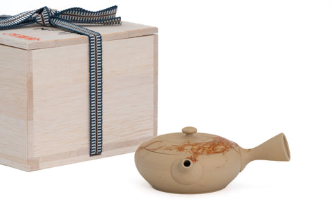 Mogake Beige Yakishime Tokoname Teapot - 150ml