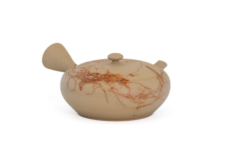 Mogake Beige Yakishime Tokoname Teapot - 150ml