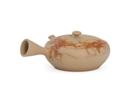 Mogake Beige Yakishime Tokoname Teapot - 150ml