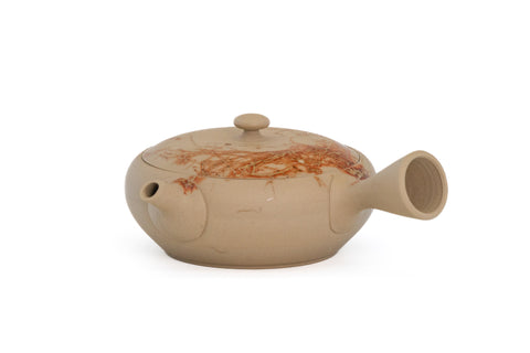 Mogake Beige Yakishime Tokoname Teapot - 150ml