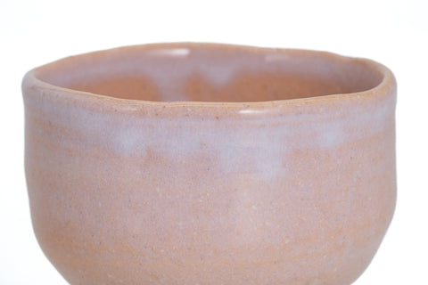 Hagi-yaki Hantsutsu-gata Chawan - angled overhead view showing the rim profile