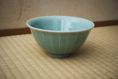 Celadon Lotus Petal Chawan