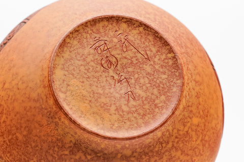 Ivy Engraved Mottled Red Shudei Tokoname Teapot - 200ml