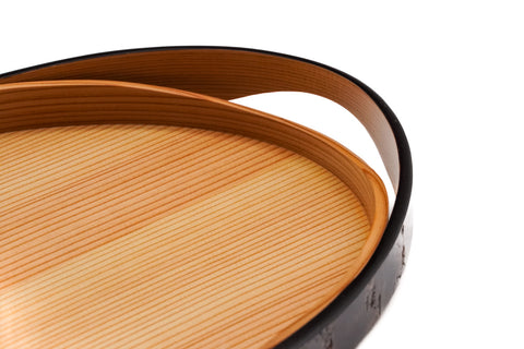 Ōdate Magewappa Kabazaiku Kasanegasane Bon - Wooden Cherry Bark Handled Tray