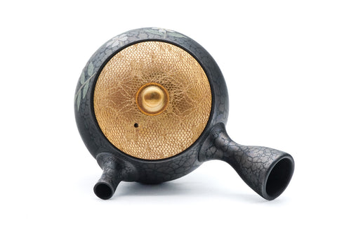 Plum Blossom Gold Tenmoku Tokoname Teapot - 160ml