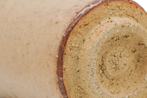 Japanese Teacups - Pair of Beige Meoto Hagi Yunomi