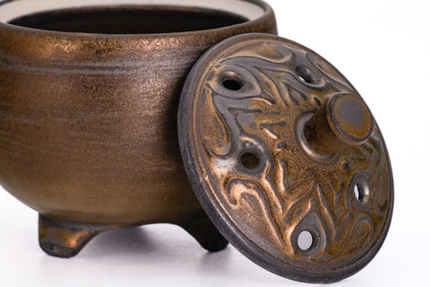 Kurokinsai Lidded Kōro - Incense Censer