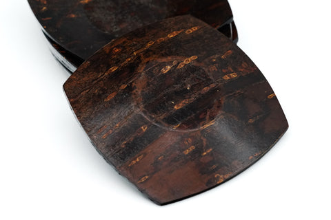 Japanese Chataku - Set of 5 Cherry Bark Tea Saucers
