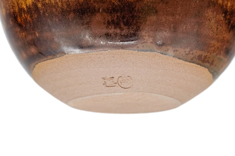 Japanese Chaire - 高取喜恵 Takatori Kie - Takatori-yaki Bunrin Tea Caddy