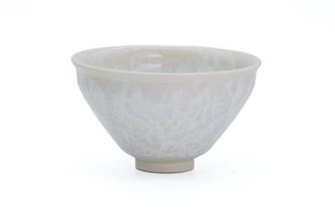 Silvery White Hanakessho Crystal Glaze Tenmoku Chawan