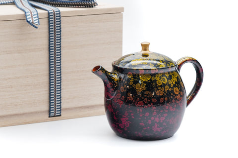 Black Gold Tenmoku Tokoname Rear-Handled Teapot - 200ml