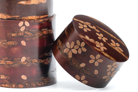 Kabazaiku Chazutsu - Sakura Cherry Bark Wooden Tea Canister