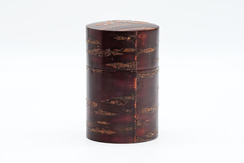 Kabazaiku Chazutsu - Sakura Cherry Bark Wooden Tea Canister