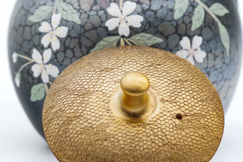 Plum Blossom Gold Tenmoku Tokoname Teapot - 160ml