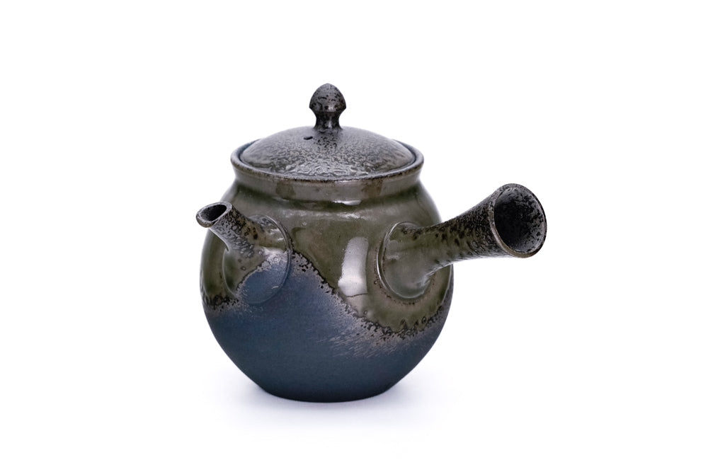 Blue Wavy Glaze Tokoname Teapot - Thumbnail 4