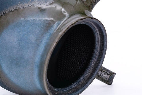 Blue Wavy Glaze Tokoname Teapot - 260ml