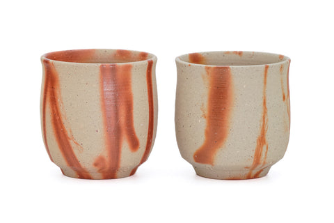 Pair of Hidasuki Bizen-yaki Teacups - 200ml