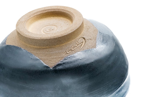 Kuro-Oribe Spouted Matcha Bowl - 350ml