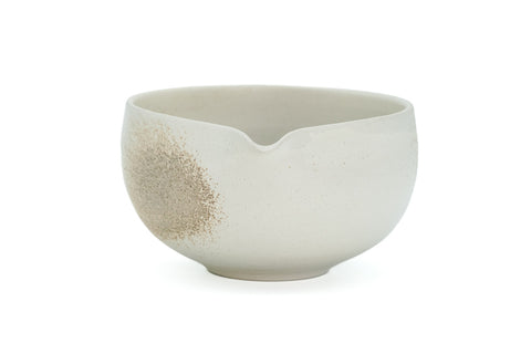 Ash-splattered Spouted Matcha Bowl
