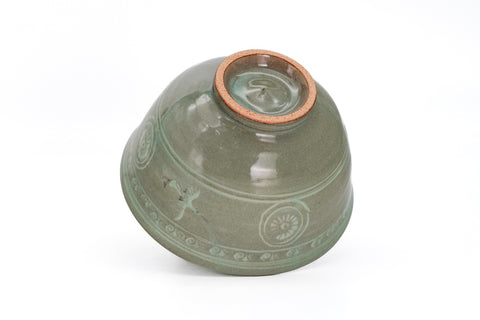 Korean Inlaid Celadon Kyo-yaki Chawan