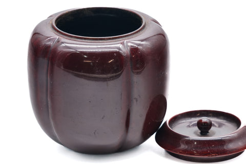 Japanese Chaire - Wooden Lacquered Akoda Tea Caddy