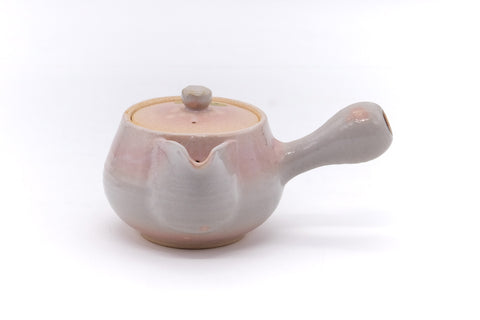 Japanese Tea Set - Pink Gohonte Hagi-yaki Kyusu with 5 Yunomi Teacups