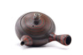 Top view of the teapot showing the lid and knob.