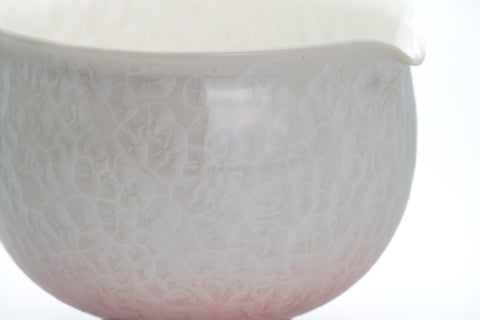 Pink Gradient Hanakessho Crystal Glaze Spouted Matcha Bowl