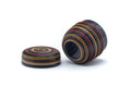 The lacquer caddy tipped at an angle with the lid off, showing the hollow interior.