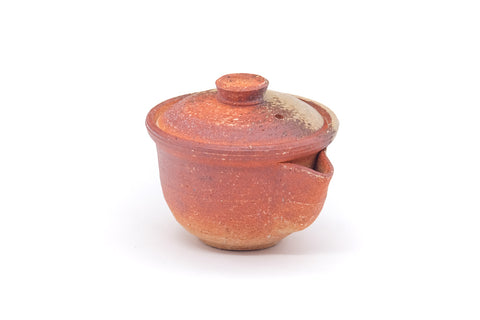 Japanese Tea Set - Shigaraki-yaki Houhin Teapot, Katakuchi Water Cooler, and 3 Yunomi Teacups