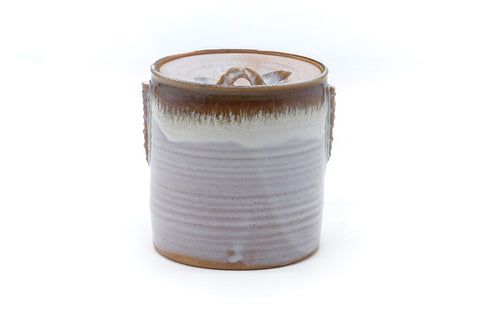 Japanese Mizusashi - Brown Drip-Glazed Fresh Water Container - 1500ml