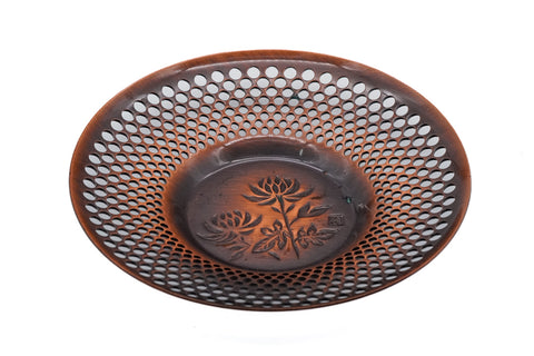 Japanese Chataku - Set of 5 Unique Vintage Copper Tea Saucers