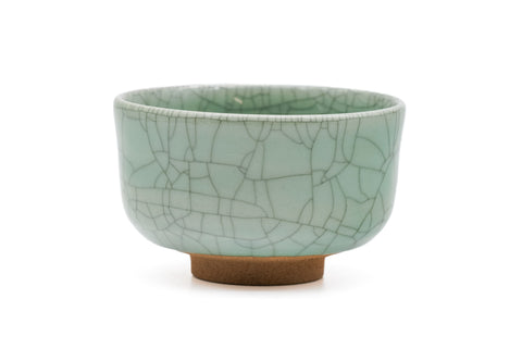 Japanese Matcha Bowl - Crackled Celadon Glazed Chawan