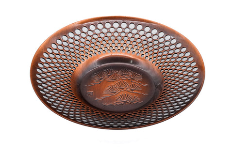 Japanese Chataku - Set of 5 Unique Copper Tea Saucers