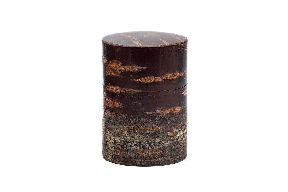 茶カゴ Kabazaiku Bokashi Polished Wooden Cherry Bark Tea Canister – Tezumi