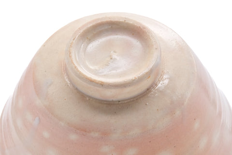 Japanese Matcha Bowl - Beige Pink Gohone Hagi Ido Chawan - 400ml