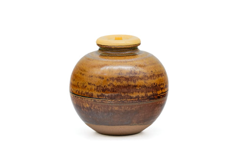 Japanese Chaire - 高取喜恵 Takatori Kie - Takatori-yaki Bunrin Tea Caddy