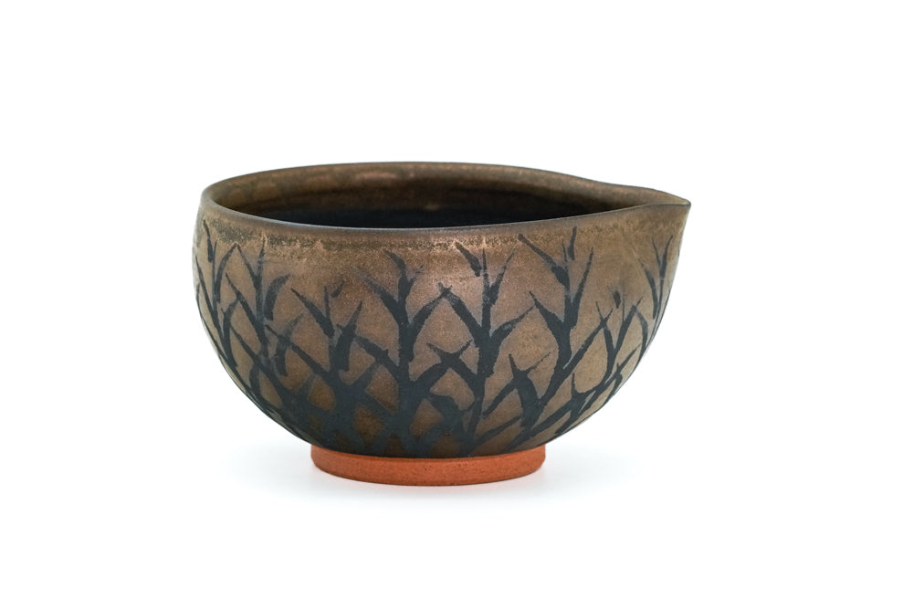 Kurokinsai Spouted Matcha Bowl - Thumbnail 2