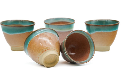 Japanese Teacups - Set of 5 Agano-yaki Guinomi - 40ml