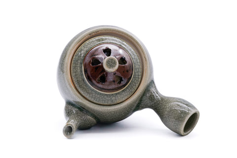 Double-walled Obori Soma-yaki Celadon Tea Set