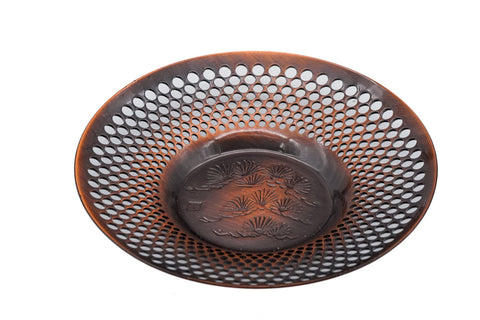 Japanese Chataku - Set of 5 Unique Vintage Copper Tea Saucers