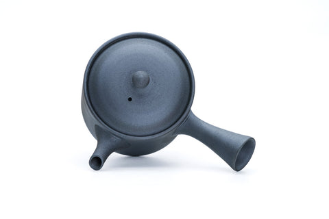 Matte Black Cylindrical Tokoname Teapot - 200ml