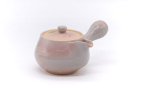 Japanese Tea Set - Pink Gohonte Hagi-yaki Kyusu with 5 Yunomi Teacups