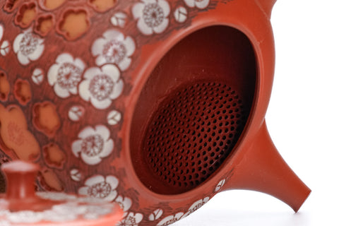 Double-Layer Plum Blossom Tokoname Teapot - 220ml