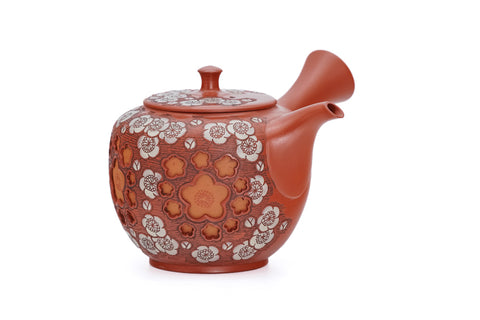 Double-Layer Plum Blossom Tokoname Teapot - 220ml