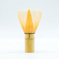 Shiratake Shin Chasen - White Bamboo Matcha Whisk - front view of the white bamboo whisk