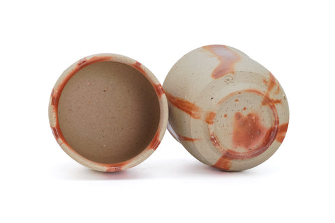 Pair of Hidasuki Bizen-yaki Teacups - 200ml