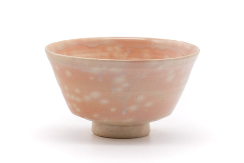 Japanese Matcha Bowl - Beige Pink Gohone Hagi Ido Chawan - 400ml